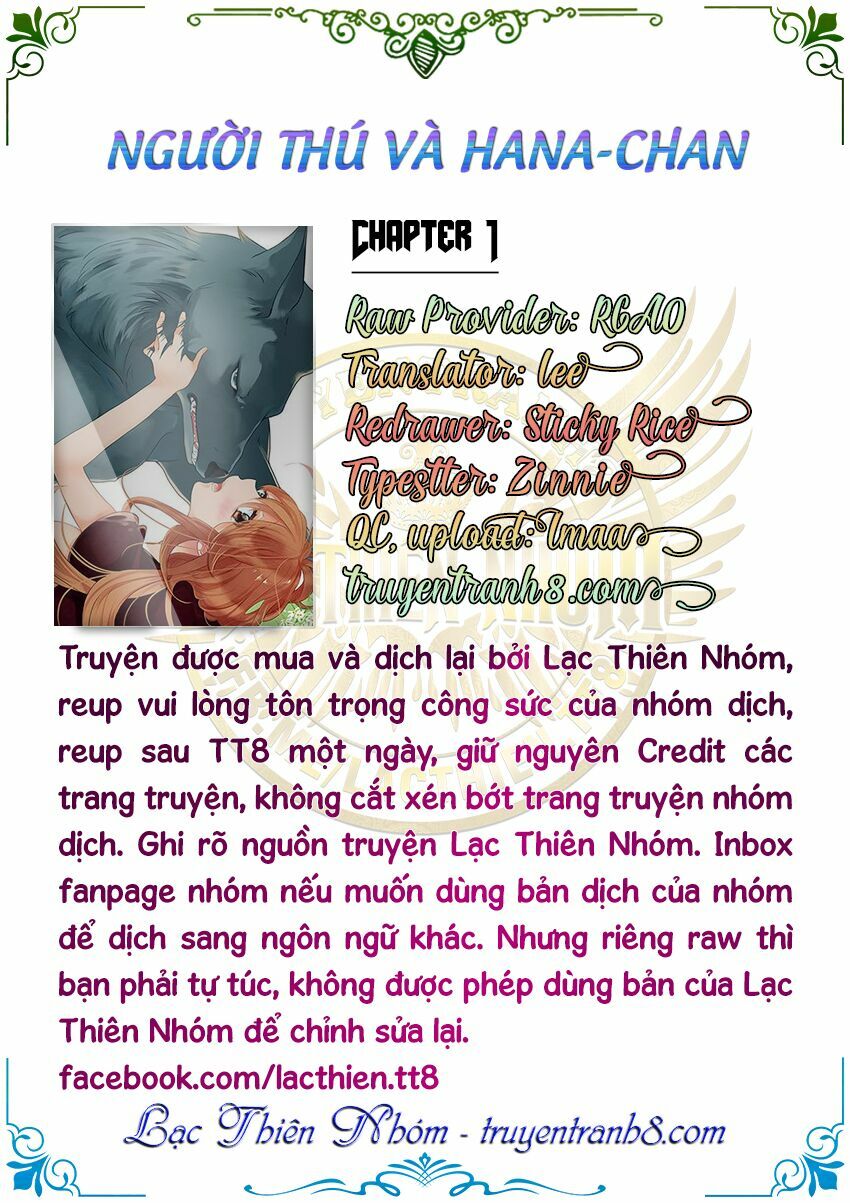 Người Thú Và Hana-Chan Chương 1 Trang 2