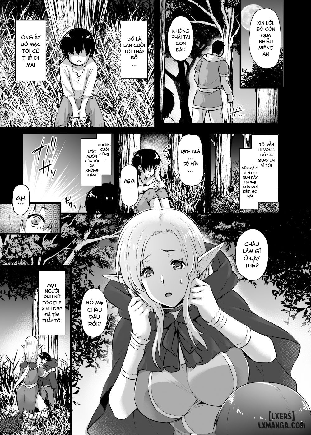 Elf no Okaa-san ~Giri no Musuko no Me no Mae de Orc ni Okasarete Chương Oneshot Trang 3